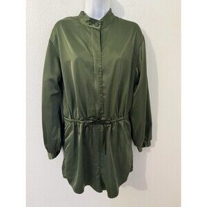Hunter X Target Long Sleeve Romper Olive Green Satin Pockets Size M